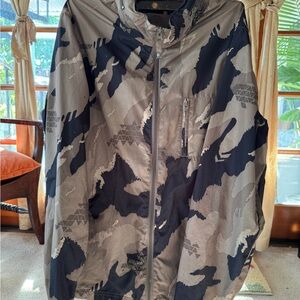 Quicksilver Men's Camouflage Hidden Hooded Windbreaker Jacket